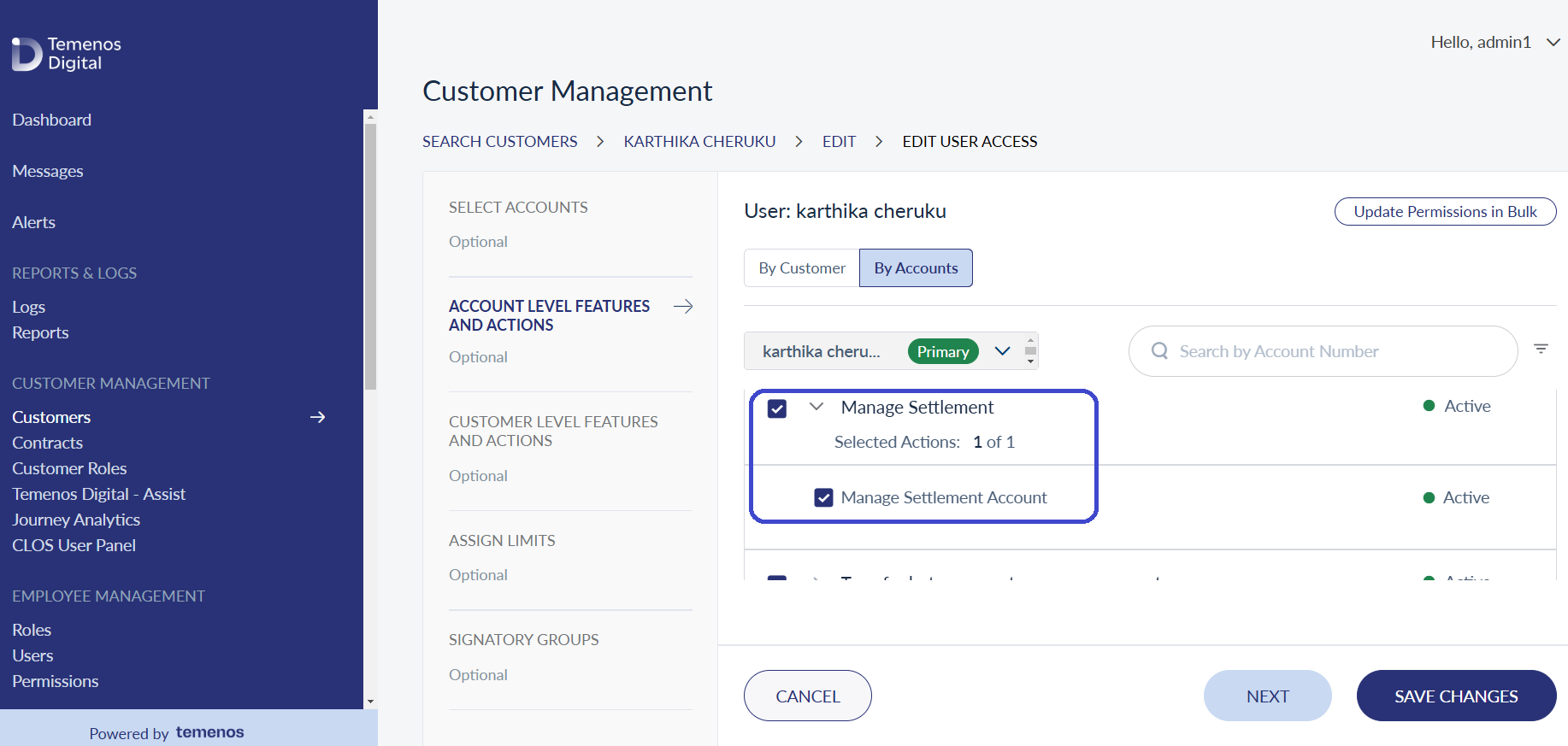 Manage Settlement Permission